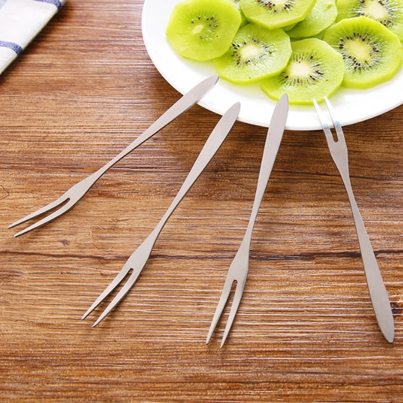 Stainless Steel Fruit Forks Creative Pure Color Western-style Tableware Western Food Dessert Small Two-toothed Fork
Stainless Steel Fruit Forks Creative Pure Color Western-style Tableware Western Food Dessert Small Two-toothed Fork