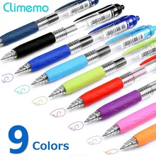 Bolígrafos Climemo para oficina de la escuela suministros Kawaii estilo de prensa 0,5mm bolígrafo de Gel Multicolor bonita tienda de escritura de papelería(China)