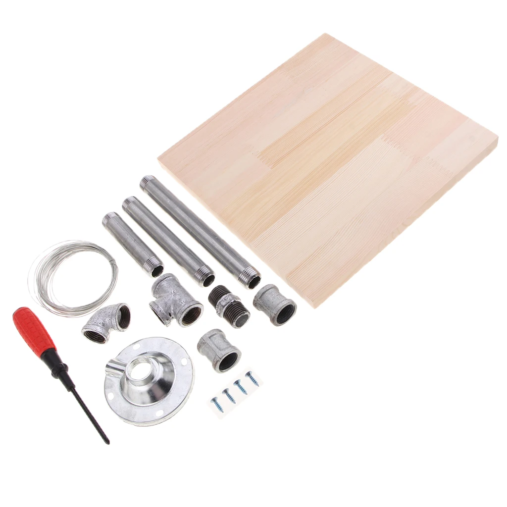 Metal Pipe Bracket and Wooden Board Holder Base Support For Clay Sculpture Statue-DIY Art Crafts Tool Sets Metal Pipe Bracket and Wooden Board Holder Base Support For Clay Sculpture Statue-DIY Art Crafts Tool Sets