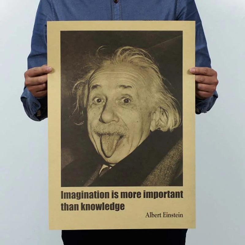 Imagination is more important than knowledge Retro Poster Wall Stickers Vintage Posters Pared Home Decor Decoration
Imagination is more important than knowledge Retro Poster Wall Stickers Vintage Posters Pared Home Decor Decoration
