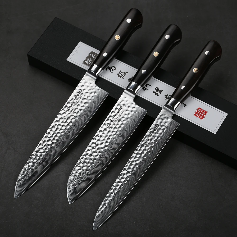 TURWHO 3PCS Best Kitchen Knife Set Japanese Damascus Steel Knife professional Chef Santoku Knives Slicing Cleaver Knife Sets
TURWHO 3PCS Best Kitchen Knife Set Japanese Damascus Steel Knife professional Chef Santoku Knives Slicing Cleaver Knife Sets