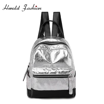 Herald Fashion Women Leather Glossy Pleated Backpack Luxury Student Holiday Street Schoolbag For Teenage Girl Travel Bags 2019
Herald Fashion Women Leather Glossy Pleated Backpack Luxury Student Holiday Street Schoolbag For Teenage Girl Travel Bags 2019