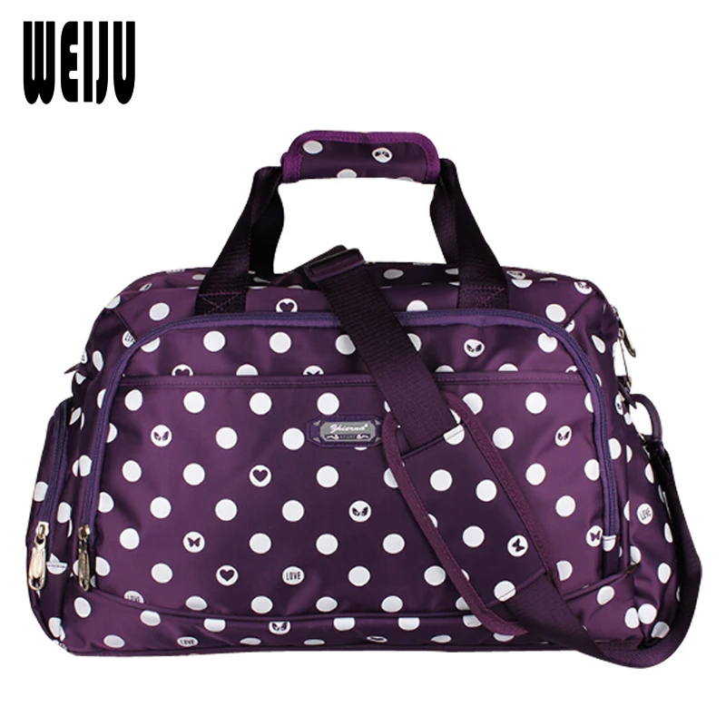 Image New Dot Women Travel Duffle Bag 2016 Fashion Large Capacity Women Travel Bags High Quality Designer Brand Luggage Bag