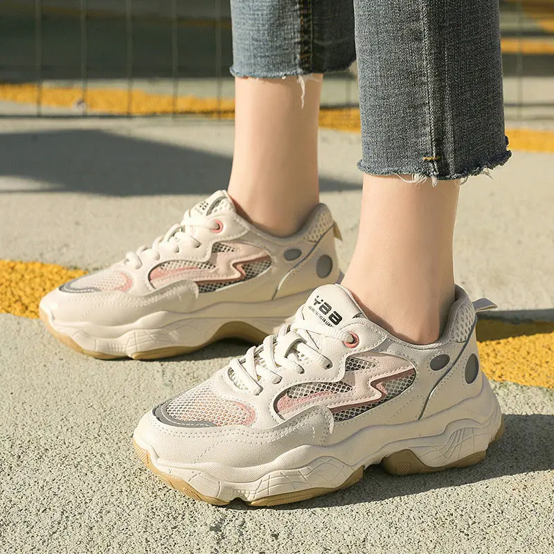 New Women Vulcanized Shoes Feamle Mesh Breathable Lace Up Casual Thick Bottom Comfort Ladies Platform Autumn Fashion Shoes
New Women Vulcanized Shoes Feamle Mesh Breathable Lace Up Casual Thick Bottom Comfort Ladies Platform Autumn Fashion Shoes