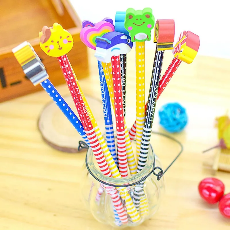 Helpro 10Pcs/Set Cartoon Pencil Rubber Head Design Kawaii Pencils for Writing Kids Girls Gift School Stationery Supplies HB
Helpro 10Pcs/Set Cartoon Pencil Rubber Head Design Kawaii Pencils for Writing Kids Girls Gift School Stationery Supplies HB