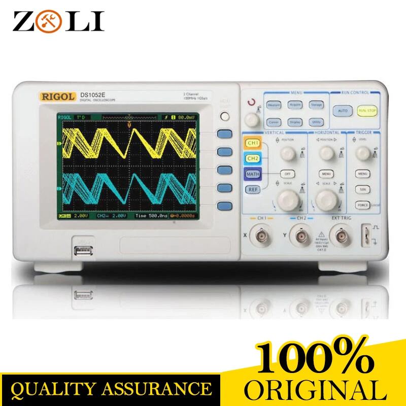 RIGOL DS1052E 50MHz Digital Oscilloscope 2 analog channels 50MHz bandwidth DS1052E DHL FREE
RIGOL DS1052E 50MHz Digital Oscilloscope 2 analog channels 50MHz bandwidth DS1052E DHL FREE