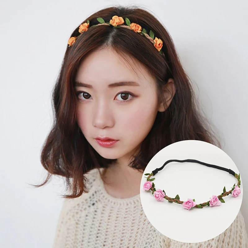 Hot Sale Flower Headband Beautiful Rose Flower Headbands For Girls Bohemian Style Wreath Wedding Floral Garland Hair Accessories
Hot Sale Flower Headband Beautiful Rose Flower Headbands For Girls Bohemian Style Wreath Wedding Floral Garland Hair Accessories
