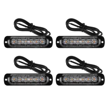 4Pcs 12-24V 18W 6 LED Slim Flash Light Bar Car Vehicle Truck Moto Emergency Warning Strobe Lamps Auto Accessories
4Pcs 12-24V 18W 6 LED Slim Flash Light Bar Car Vehicle Truck Moto Emergency Warning Strobe Lamps Auto Accessories