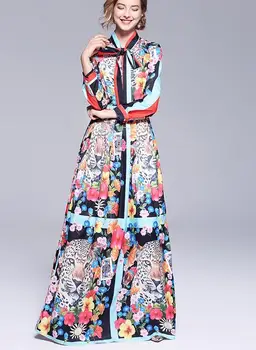 Free Shipping High Quality Fashion Bowknot Tie Flower Printed Long Sleeve Woman Long Formal Chiffon Dress
Free Shipping High Quality Fashion Bowknot Tie Flower Printed Long Sleeve Woman Long Formal Chiffon Dress