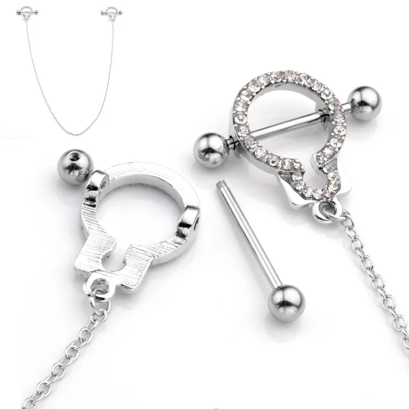 Jovivi 1x Stainless Steel Handcuffs Cubic Zirconia Crystal Nipple Shield Silver Sexy Nipple Ring Piercing Jewelry For Girl Women
Jovivi 1x Stainless Steel Handcuffs Cubic Zirconia Crystal Nipple Shield Silver Sexy Nipple Ring Piercing Jewelry For Girl Women