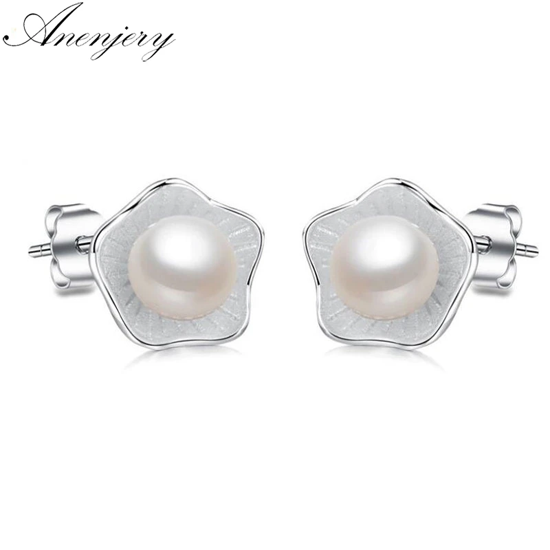 Anenjery Sweet Fashion 925 Sterling Silver Earrings For Women Girl Gift Pearl Flower Star Stud Earrings oorbellen S-E527
Anenjery Sweet Fashion 925 Sterling Silver Earrings For Women Girl Gift Pearl Flower Star Stud Earrings oorbellen S-E527