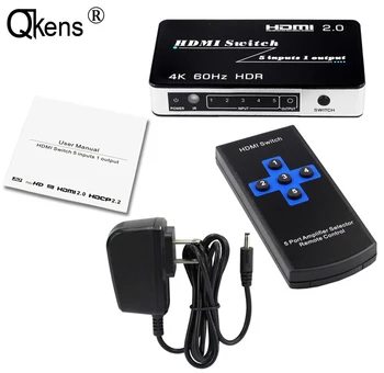 4K 60Hz HDR HDMI 2.0 Switch 5 Port 5 in 1 out 5x1 HDMI Converter Video Switcher 3 Port 3 input 1 output 3x1 HDMI Switch to TV
4K 60Hz HDR HDMI 2.0 Switch 5 Port 5 in 1 out 5x1 HDMI Converter Video Switcher 3 Port 3 input 1 output 3x1 HDMI Switch to TV