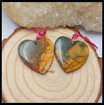 Wholesale 1Pairs Natural Stone Multi-Color Picasso Jasper Carved Heart Shape Earring Bead 23x23x4mm 7g Fashion Women Earrings
Wholesale 1Pairs Natural Stone Multi-Color Picasso Jasper Carved Heart Shape Earring Bead 23x23x4mm 7g Fashion Women Earrings