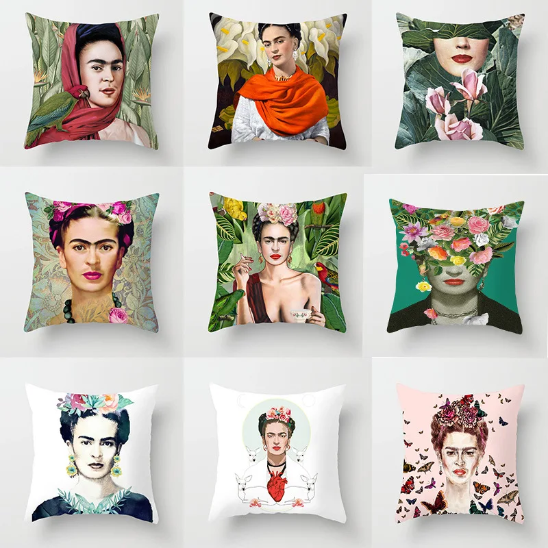 45*45cm new Mexican painter Mr Luo women dhaka the painted face pillowcase For Home Square Decorative
45*45cm new Mexican painter Mr Luo women dhaka the painted face pillowcase For Home Square Decorative