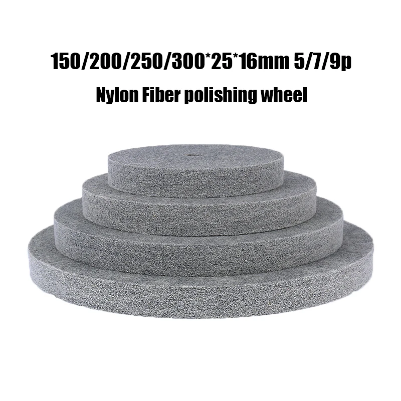 150/200/250/300*25*16mm Metal Polishing Wheel 5/7/9p Nylon Fiber Polishing Wheel Woven Abrasive Wheel Nylon Fiber Disc
150/200/250/300*25*16mm Metal Polishing Wheel 5/7/9p Nylon Fiber Polishing Wheel Woven Abrasive Wheel Nylon Fiber Disc