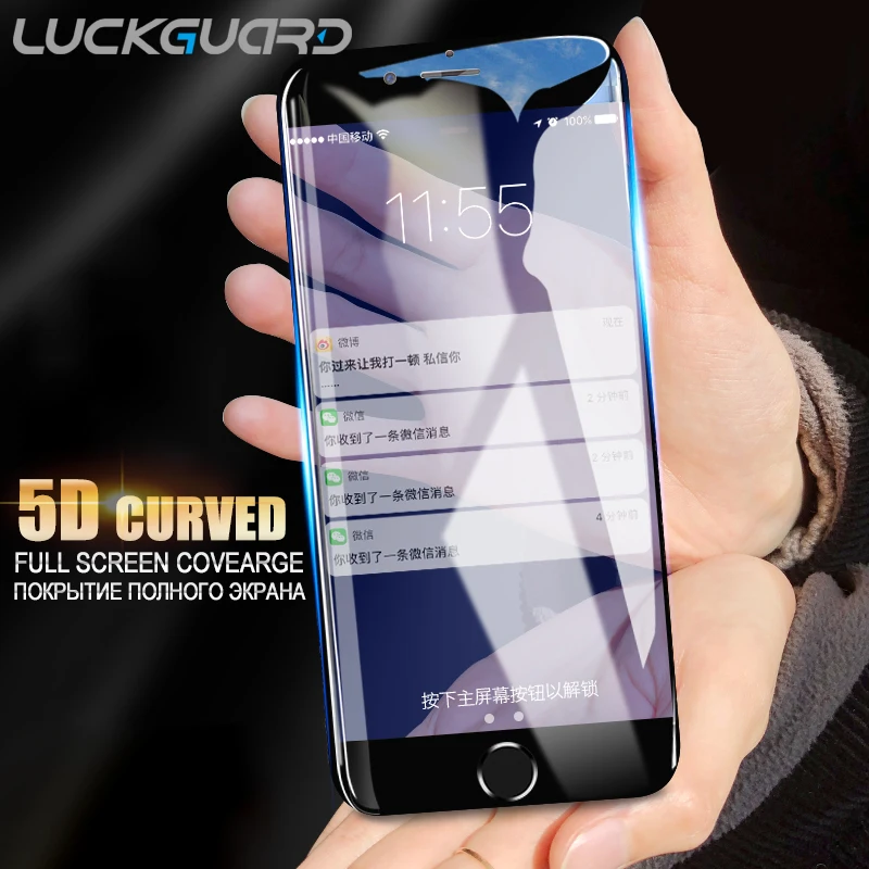 LuckGuard For iPhone 7 8 Tempered Glass 5D Curved Edge Full Cover Protective Film For iPhone X 7 8 6 6s Plus Screen Protector
LuckGuard For iPhone 7 8 Tempered Glass 5D Curved Edge Full Cover Protective Film For iPhone X 7 8 6 6s Plus Screen Protector