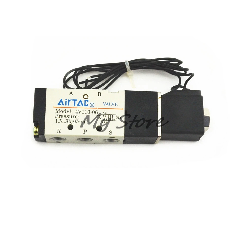 AIRTAC 4V110-06 5 Way 2 Position 1/8" Pneumatic Solenoid Valve with wire DC12V DC24 AC110 AC220V
AIRTAC 4V110-06 5 Way 2 Position 1/8" Pneumatic Solenoid Valve with wire DC12V DC24 AC110 AC220V