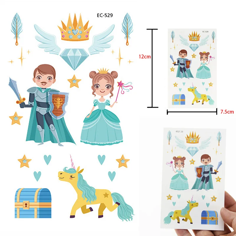 Cute Unicorn Animal Temporary Tattoo Stickers Kids 12*7.5cm Bling Bling Waterproof Princess Stickers Tatoo For Children prince
Cute Unicorn Animal Temporary Tattoo Stickers Kids 12*7.5cm Bling Bling Waterproof Princess Stickers Tatoo For Children prince