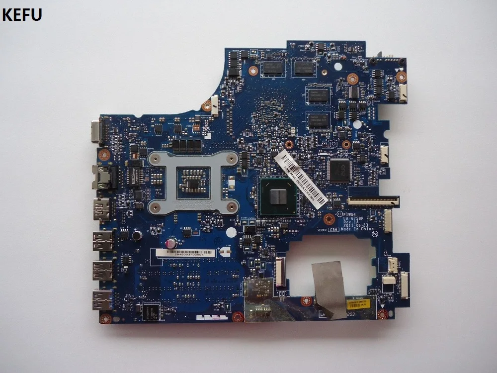 KEFU PIWG4 LA-6758P Motherboard For Lenovo G770 Y770 Laptop Motherboard ( For AMD HD 6650M video card ) 100% tested
KEFU PIWG4 LA-6758P Motherboard For Lenovo G770 Y770 Laptop Motherboard ( For AMD HD 6650M video card ) 100% tested