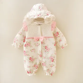 Floral Winter Thicken Newborn Baby Clothes Warm Kids Girl Clothing Set Rompers + Hats Princess Girls Jumpsuits Outerwear
Floral Winter Thicken Newborn Baby Clothes Warm Kids Girl Clothing Set Rompers + Hats Princess Girls Jumpsuits Outerwear