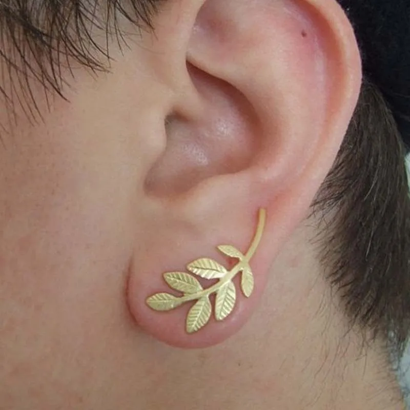 Simple Elegant Leaf Stud Earring For Women Jewelry Silver Gold Color Vintage Tree Leaves Stud Earrings girl kolczyki damskie
Simple Elegant Leaf Stud Earring For Women Jewelry Silver Gold Color Vintage Tree Leaves Stud Earrings girl kolczyki damskie