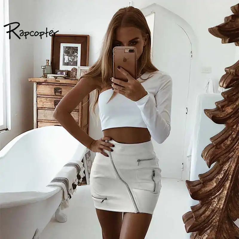 Rapcopter Women Summer Sexy Zipper Pockets Patchwork PU Skirt Fashion Slim Fit Streetwear Hip White Leather A-line Mini Skirts
Rapcopter Women Summer Sexy Zipper Pockets Patchwork PU Skirt Fashion Slim Fit Streetwear Hip White Leather A-line Mini Skirts