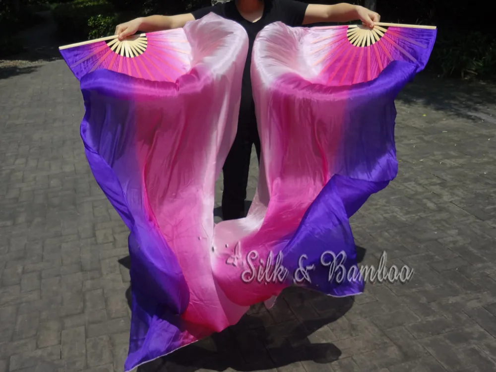 Long stripes Prosperity, 1 pair 1.8m*0.9m(71"*35") belly dance silk fan veil, real flowy silk! 
Long stripes Prosperity, 1 pair 1.8m*0.9m(71"*35") belly dance silk fan veil, real flowy silk!