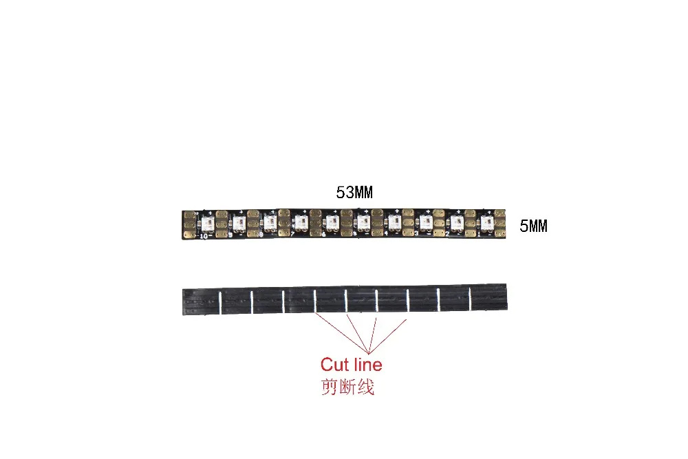 FPV WS2812 Flexible Light Bar strap with High brightness 2020 Lights support F3 F4 F7 Flight Controller (4)