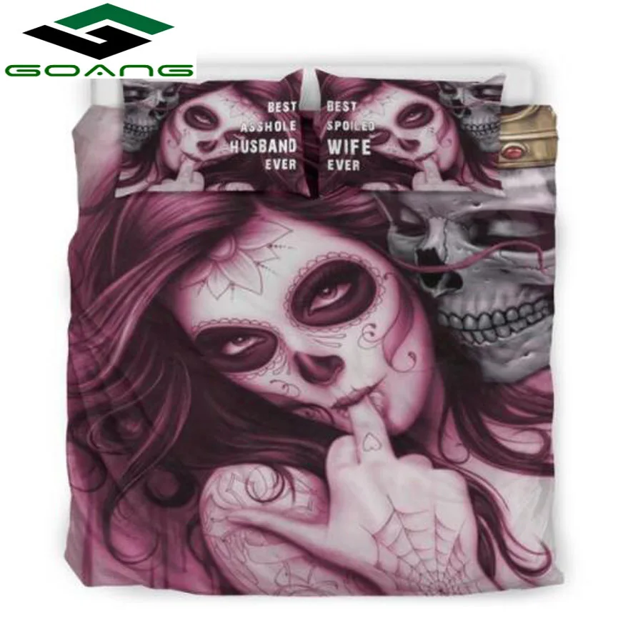 GOANG 3d Skull beautiful woman Bedding Set Bed Sheet bed Cover Pillowcase Duvet Cover Home Textiles Halloween Decoration
GOANG 3d Skull beautiful woman Bedding Set Bed Sheet bed Cover Pillowcase Duvet Cover Home Textiles Halloween Decoration