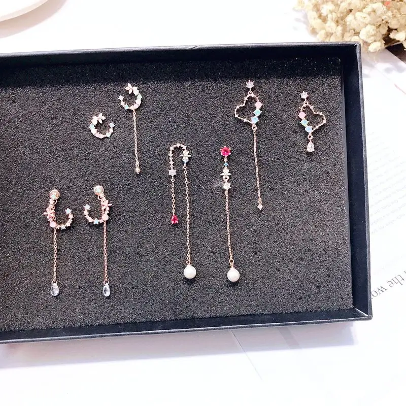 2019 Charm Love Heart Earrings Asymmetry Long Chain Ear Jewelry Rhinestone Tassel Heart Earrings shiny Brincos pendientes mujer
2019 Charm Love Heart Earrings Asymmetry Long Chain Ear Jewelry Rhinestone Tassel Heart Earrings shiny Brincos pendientes mujer
