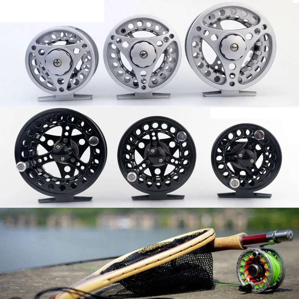 Fly Reel 3/4/5/6/7/8 WT Large Arbor Silver/Black Aluminum Fishing Rock River Durable High Quality Dropship#0408 | Спорт и