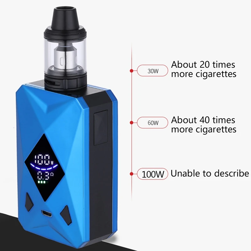 SUB TWO M6 100W Box Mod Kit with 4ml Vape Atomizer 2600mah battery Vaporizer huge Smoke Cessation Electronic Cigarette