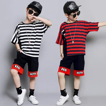 3 4 5 6 7 8 Age Big Children Boy Clothes Sets Striped Cotton T-shirt + Shorts Pants 2pcs Set Baby Boys Outfits Hip-hop Clothing
3 4 5 6 7 8 Age Big Children Boy Clothes Sets Striped Cotton T-shirt + Shorts Pants 2pcs Set Baby Boys Outfits Hip-hop Clothing