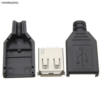 10Pcs Type A Female USB 4 Pin Plug Socket Jack Connector Plug Socket with Black Plastic Cover Seat Welding Wire Adapeter
10Pcs Type A Female USB 4 Pin Plug Socket Jack Connector Plug Socket with Black Plastic Cover Seat Welding Wire Adapeter