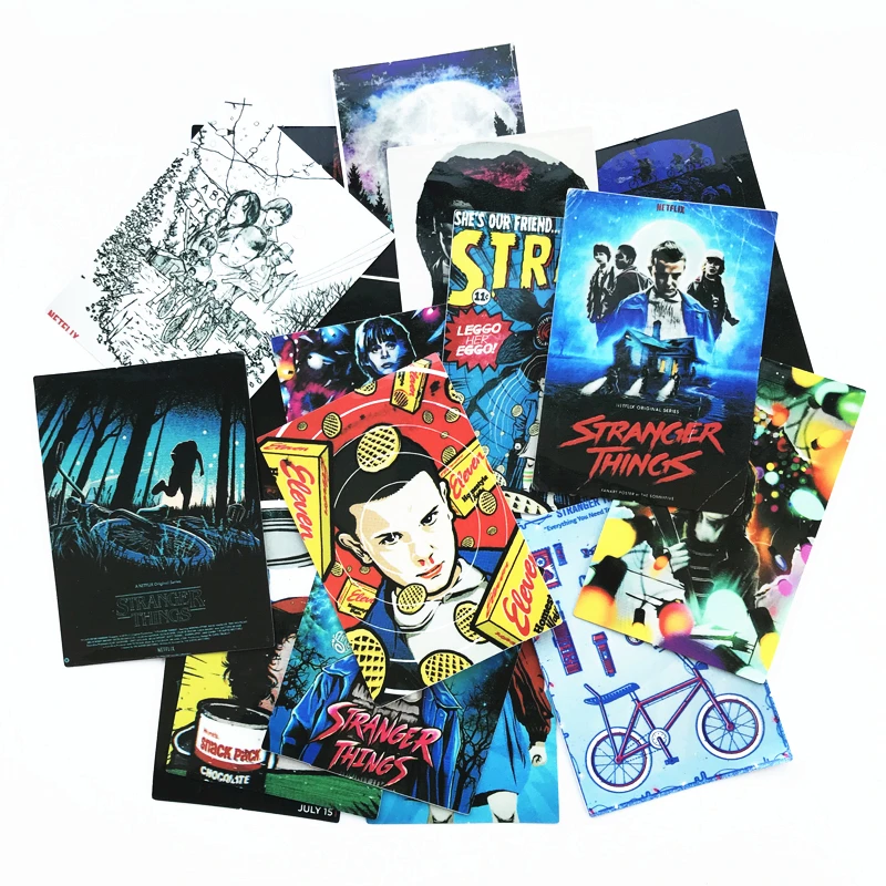 TD ZW 18Pcs/lot American Drama Stranger Things Sticker For Car Laptop Luggage Snowboard Bicycle Phonecase Decal Kids Toy Sticker
TD ZW 18Pcs/lot American Drama Stranger Things Sticker For Car Laptop Luggage Snowboard Bicycle Phonecase Decal Kids Toy Sticker