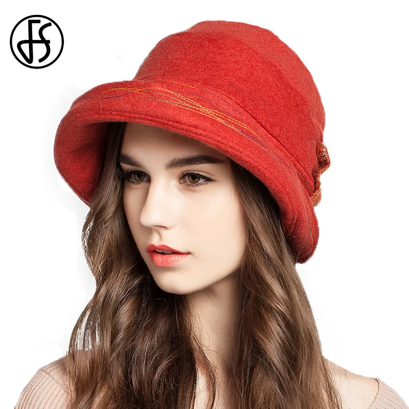 FS Fashion Red Brown Khaki Women Autumn Winter Top Hat For Ladies Wool Fedora Cap With Bowknot Floppy Hats Foldable
FS Fashion Red Brown Khaki Women Autumn Winter Top Hat For Ladies Wool Fedora Cap With Bowknot Floppy Hats Foldable
