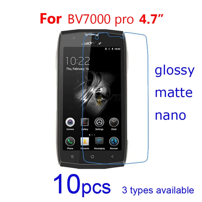10pcs/lot Soft Glossy Clear/Matte/Nano Explosion-Proof Protective Films for Blackview BV7000 Pro Smartphone LCD Screen Protector
10pcs/lot Soft Glossy Clear/Matte/Nano Explosion-Proof Protective Films for Blackview BV7000 Pro Smartphone LCD Screen Protector