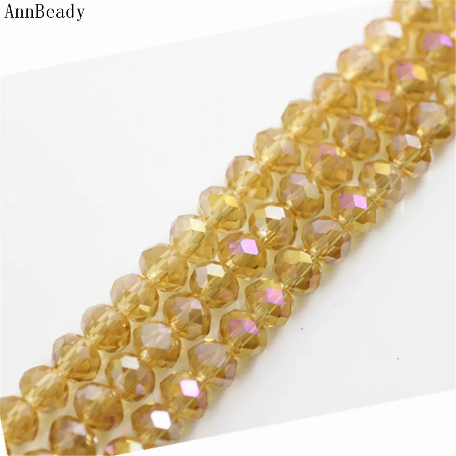 AnnBeady Golden ab Color 6*8mm 70pcs Rondelle Austria faceted Crystal Glass Beads Loose Spacer Beads For Jewelry Making
AnnBeady Golden ab Color 6*8mm 70pcs Rondelle Austria faceted Crystal Glass Beads Loose Spacer Beads For Jewelry Making