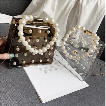 Women Shoulder Bag Fashion Pearl Transparent Crossbody Bags Messenger Shoulder Beach Bag 2019 New Design Shoulder Mini Bags New
Women Shoulder Bag Fashion Pearl Transparent Crossbody Bags Messenger Shoulder Beach Bag 2019 New Design Shoulder Mini Bags New