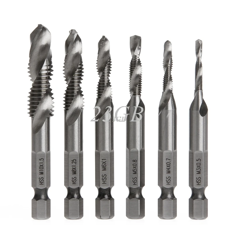 2017 Hot High Speed Steel HSS 4241 Drill Bits Hex Shank Spiral Tap M3-M10 6Pcs/Set MAR15_17
2017 Hot High Speed Steel HSS 4241 Drill Bits Hex Shank Spiral Tap M3-M10 6Pcs/Set MAR15_17