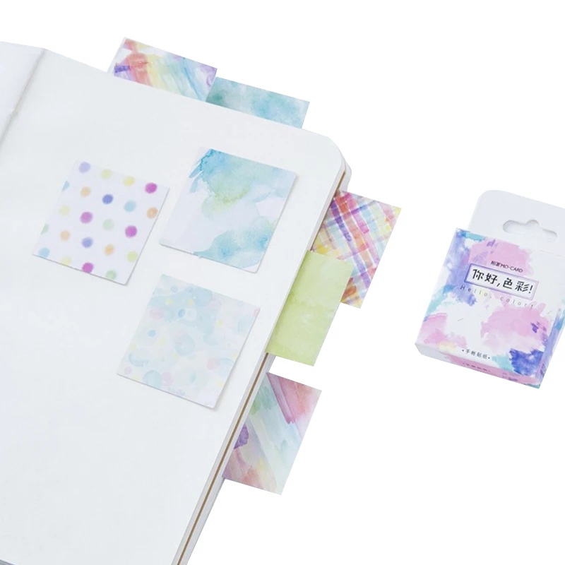 45 Pcs/lot ''HELLO,COLORS'' Creative Watercolor Adhesive Stickers Memo DIY Ablum Diary Scrapbooking Stickers Gift /school
45 Pcs/lot ''HELLO,COLORS'' Creative Watercolor Adhesive Stickers Memo DIY Ablum Diary Scrapbooking Stickers Gift /school