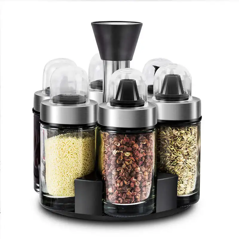 6pcs Kitchen Seasoning Organizer Rotating Salt Box Condiment Set Holder Spice Jar Storage Rack Containers Spice Rack Bottles
6pcs Kitchen Seasoning Organizer Rotating Salt Box Condiment Set Holder Spice Jar Storage Rack Containers Spice Rack Bottles