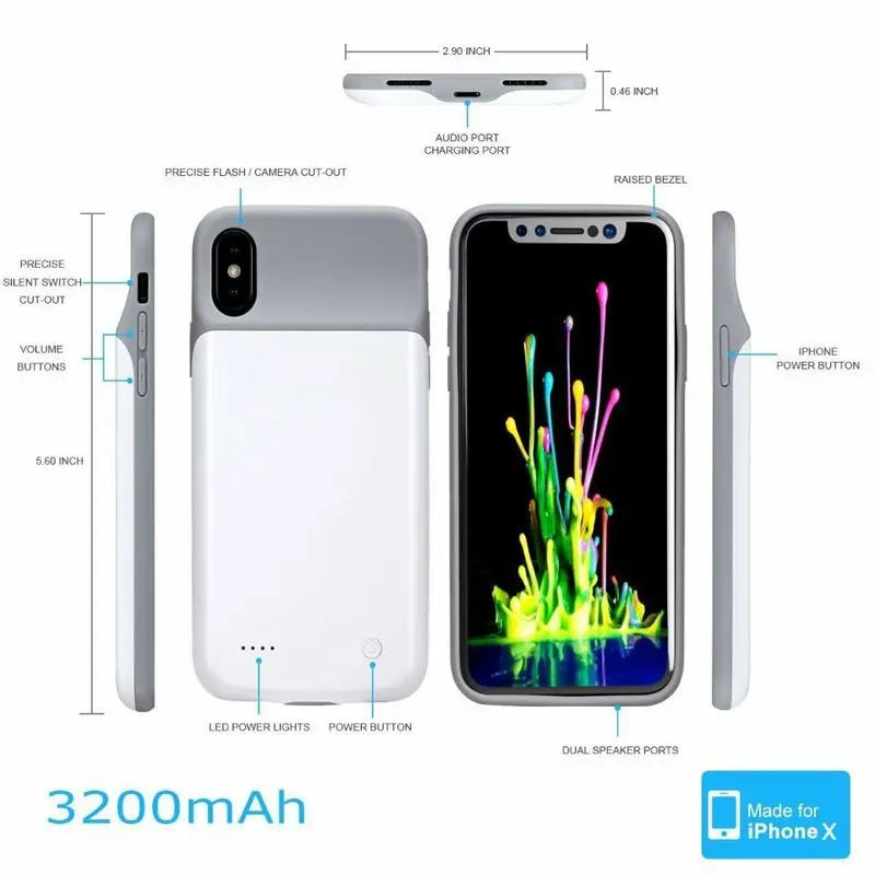 NENG Audio Rechargeable Battery Charging Case for iPhone X XS XR Xs Max External Ultra Slim Protective Power Pack for iPhone X
NENG Audio Rechargeable Battery Charging Case for iPhone X XS XR Xs Max External Ultra Slim Protective Power Pack for iPhone X