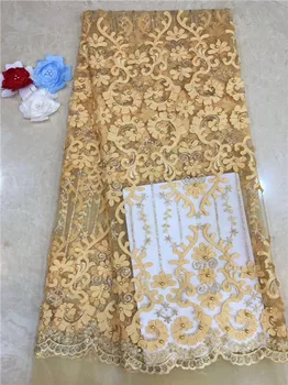 High Quality 3d flower embroidered lace fabric 5yard with stones and beads African net Lace Fabric for wedding dress yellow(FJ4
High Quality 3d flower embroidered lace fabric 5yard with stones and beads African net Lace Fabric for wedding dress yellow(FJ4