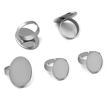Stainless Steel Ring Findings 13*18mm 18*25mm Glass Cameo Cabochons Bases Oval Bezel Blanks Rings NO Fade DIY Settings Making
Stainless Steel Ring Findings 13*18mm 18*25mm Glass Cameo Cabochons Bases Oval Bezel Blanks Rings NO Fade DIY Settings Making