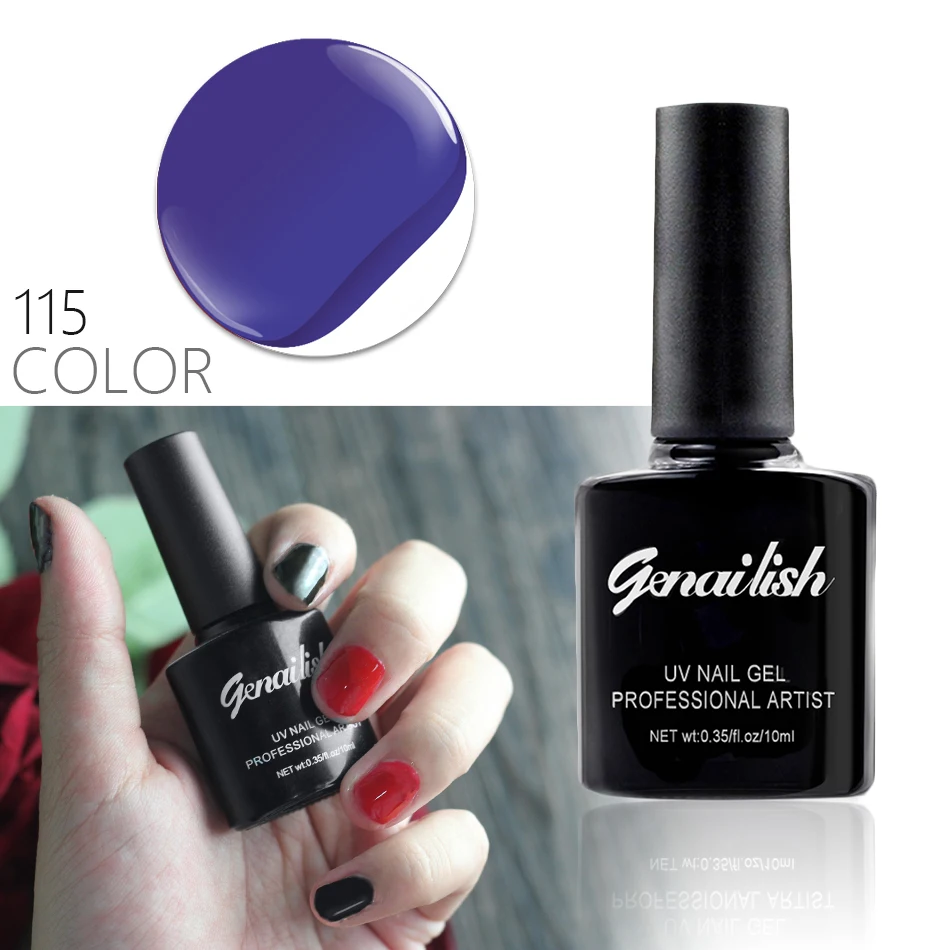 Nail Polish UV Gel Long-Lasting & Soak-Off 10ml 115 Colors