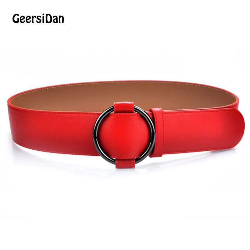GEERSIDAN 2018 Genuine Leather Round buckle casual ladies belt Youth Fashion Wide Belt Smooth Buckle Belt for women Waist seal
GEERSIDAN 2018 Genuine Leather Round buckle casual ladies belt Youth Fashion Wide Belt Smooth Buckle Belt for women Waist seal