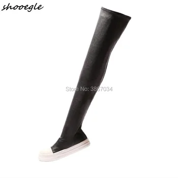 SHOOEGLE Women Slim OverKnee High Boots Platforms Thick Flats Celebrity Same Style Stretchy Long Booties Fall WinterTop Quality
SHOOEGLE Women Slim OverKnee High Boots Platforms Thick Flats Celebrity Same Style Stretchy Long Booties Fall WinterTop Quality