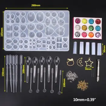 Resin Casting Molds Epoxy Handicraft Kit Silicone Mold Making Jewelry Gem Pendant Clasp Mould Craft DIY Set
Resin Casting Molds Epoxy Handicraft Kit Silicone Mold Making Jewelry Gem Pendant Clasp Mould Craft DIY Set