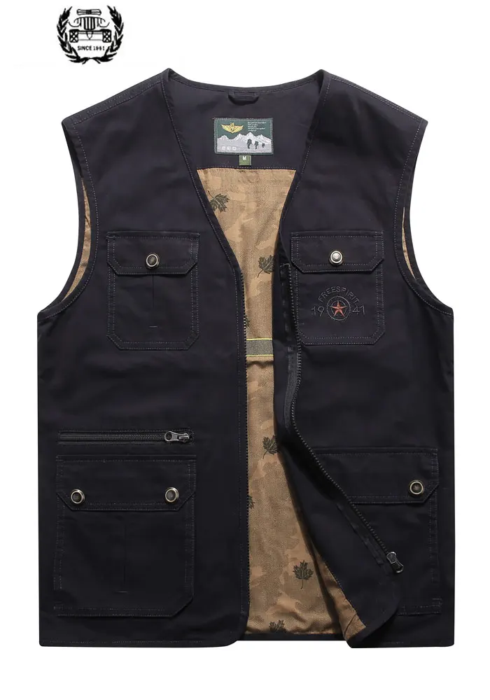 M~4XL Men's Vest Plus Size Clothes 2019 Spring Sleeveless Jackets Multi Pockets Cotton Waistcoat Breathable Mesh Fishing Vest
M~4XL Men's Vest Plus Size Clothes 2019 Spring Sleeveless Jackets Multi Pockets Cotton Waistcoat Breathable Mesh Fishing Vest